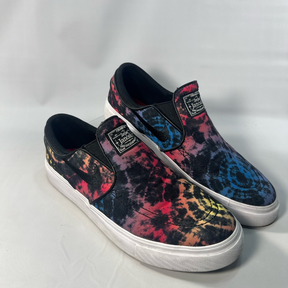 Tie Dye Nike Skateboarding Stefan Janoski Canvas Shoes Sz US 7